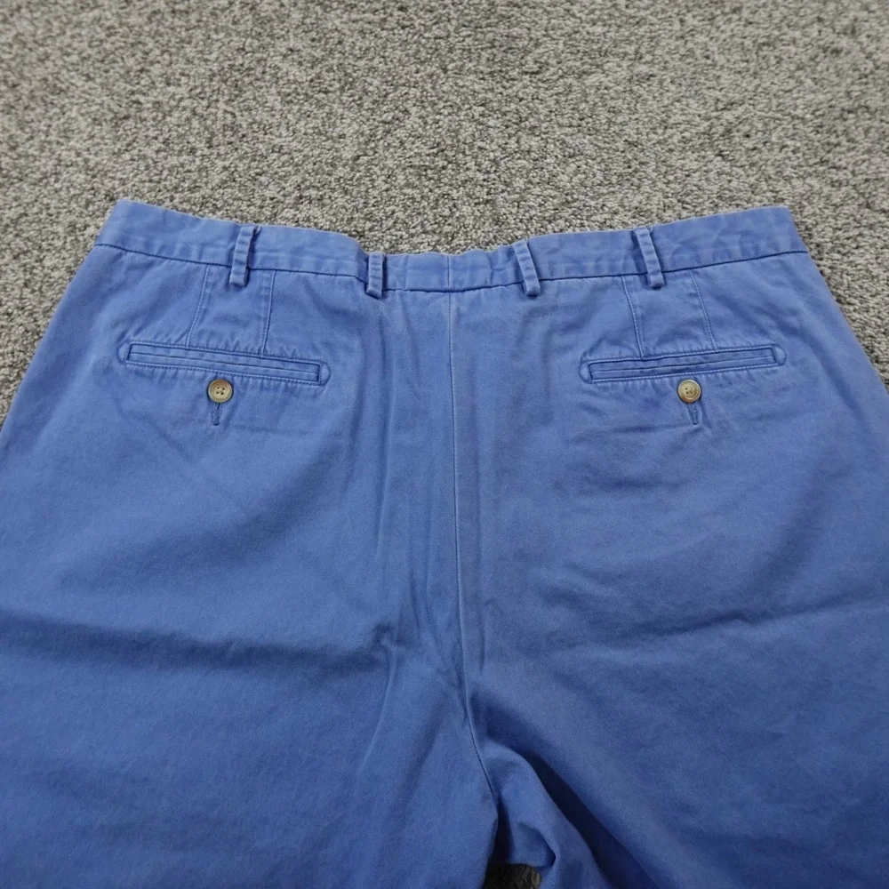 Peter Millar Shorts Mens 40 Blue Chino Golf Pima Cotton Casual Preppy Flat Front